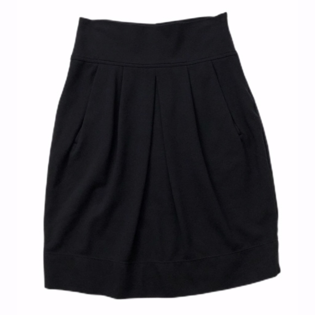 New Theory Black Figuero Craze Tulip Skirt